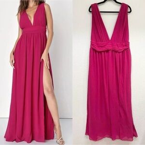 NWOT Lulus Heavenly Hues Magenta Maxi Dress‎
